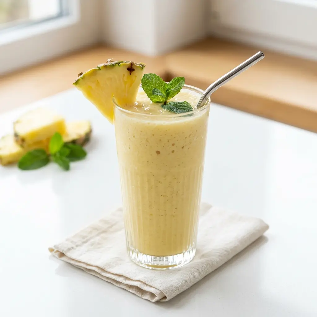 Fotografie hotového nápoje: Ananasové smoothie