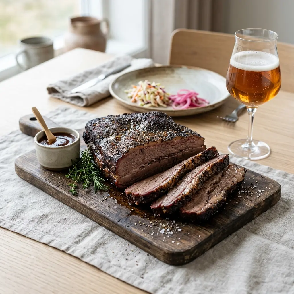 Fotografie hotového jídla: Brisket na grilu