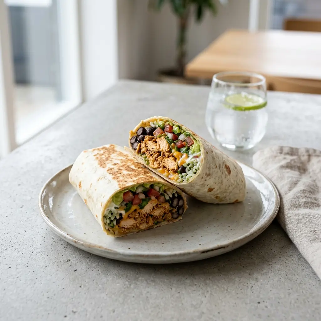 Fotografie hotového jídla: Burritos s kuřecím masem