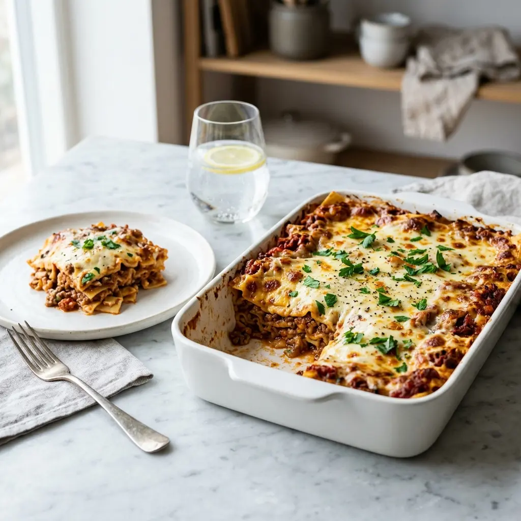 Fotografie hotového jídla: Domácí lasagnette