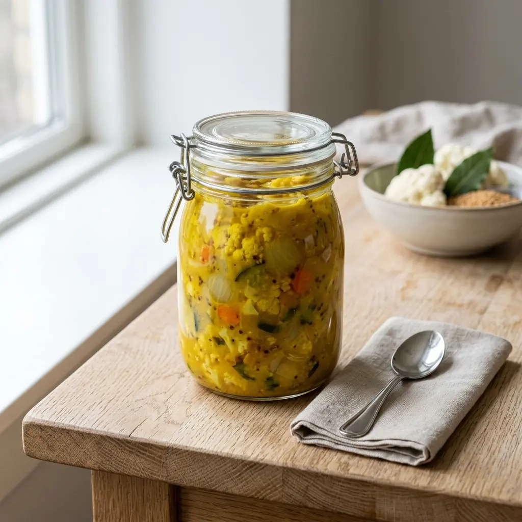 Fotografie hotového jídla: Domácí piccalilli