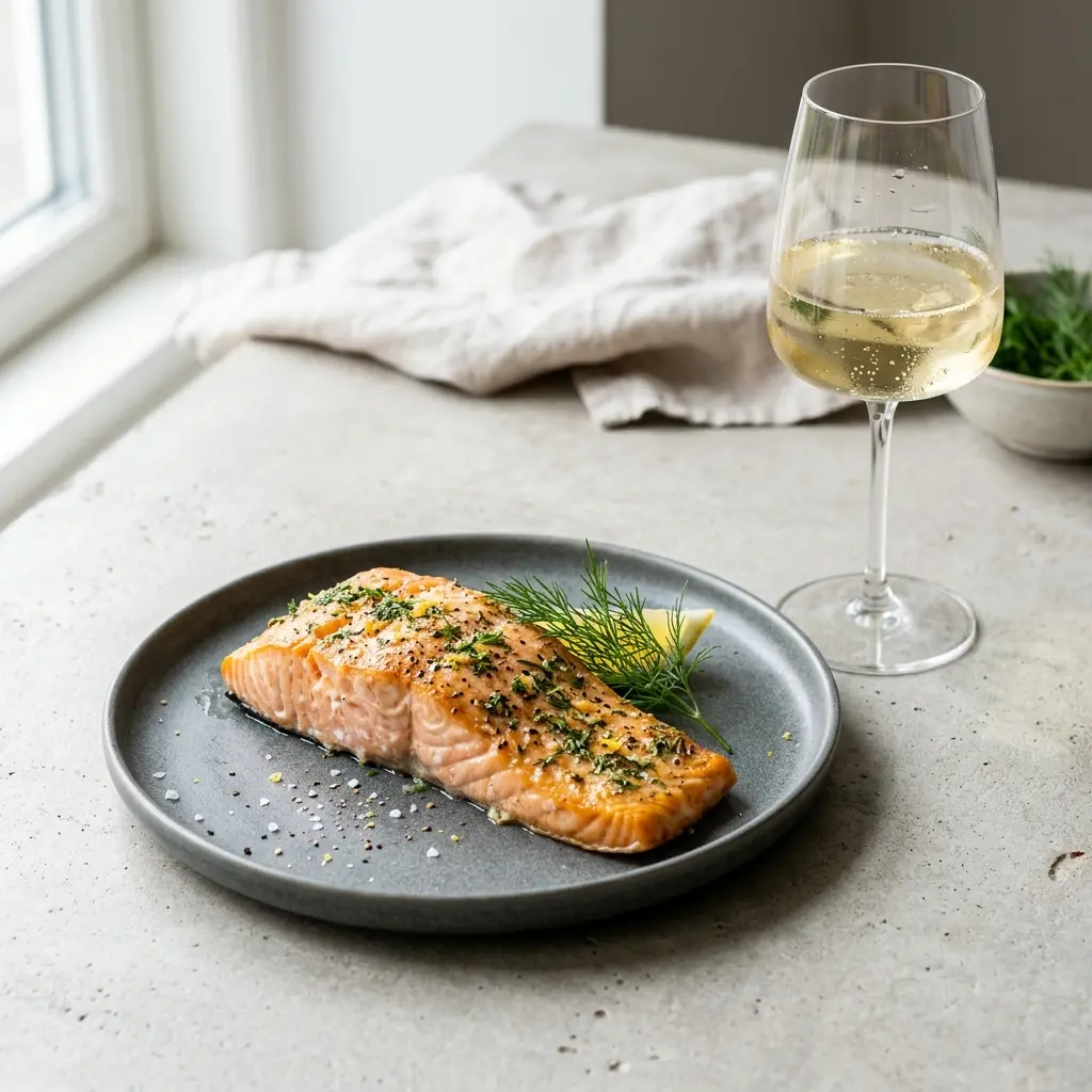 Fotografie hotového jídla: Filet z lososa v troubě