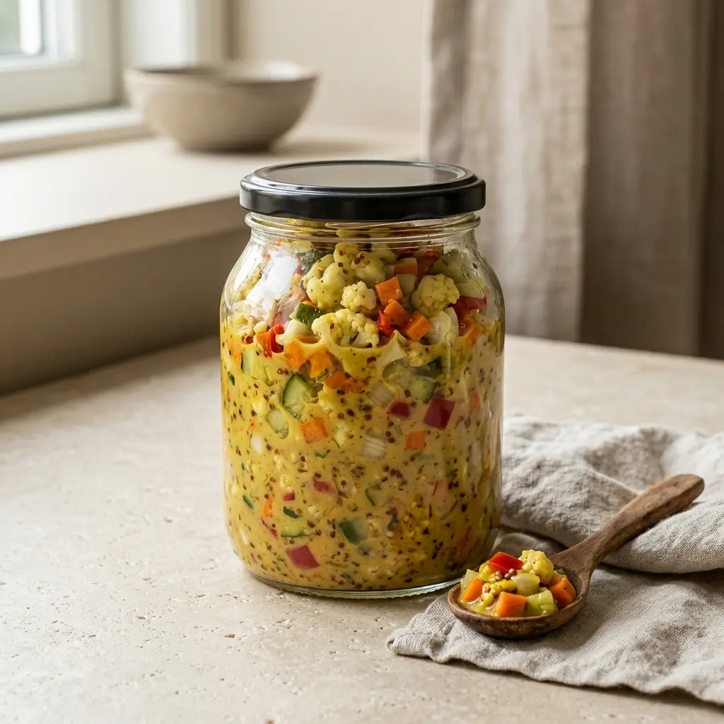 Fotografie hotového jídla: Hořčičné pickles