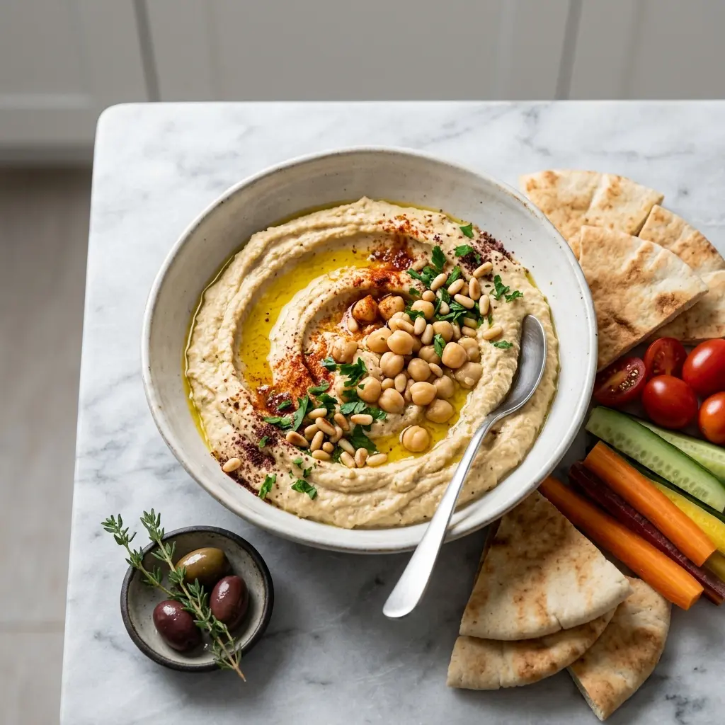 Fotografie hotového jídla: Hummus