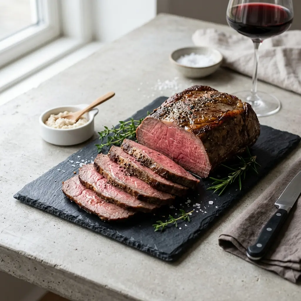 Fotografie hotového jídla: Klasický roastbeef