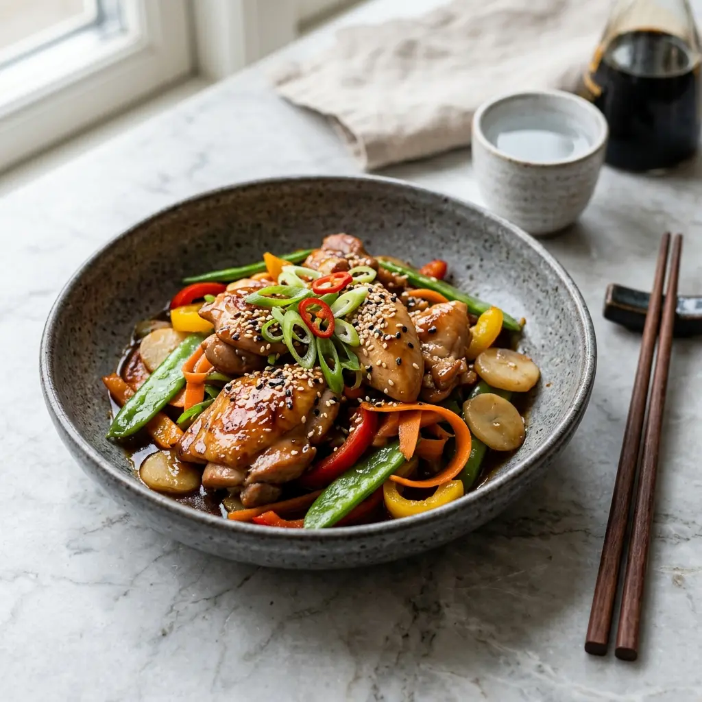Fotografie hotového jídla: Krůta teriyaki