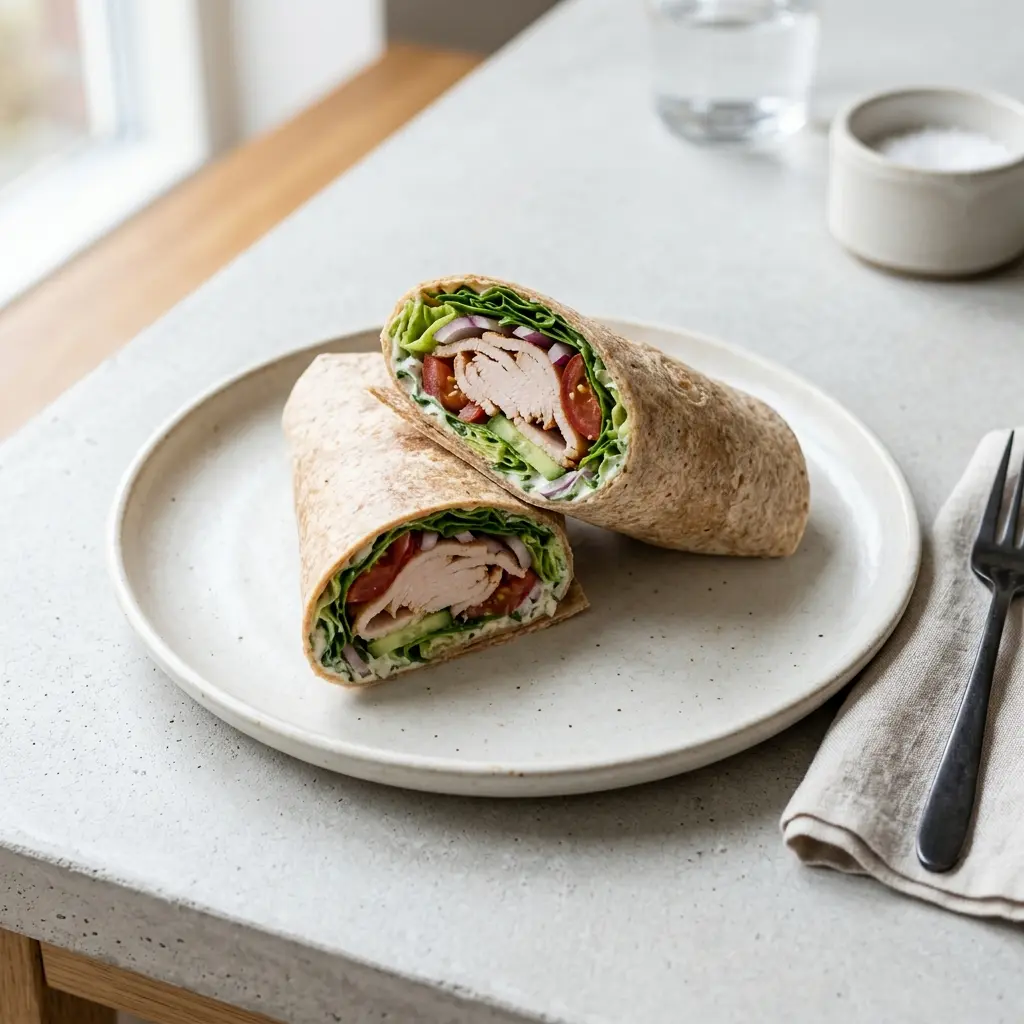 Fotografie hotového jídla: Krůtí wrap