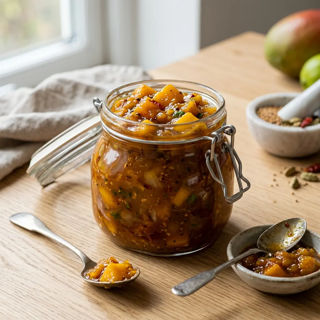 Fotografie hotové omáčky, dipu nebo přílohy: Mangové chutney