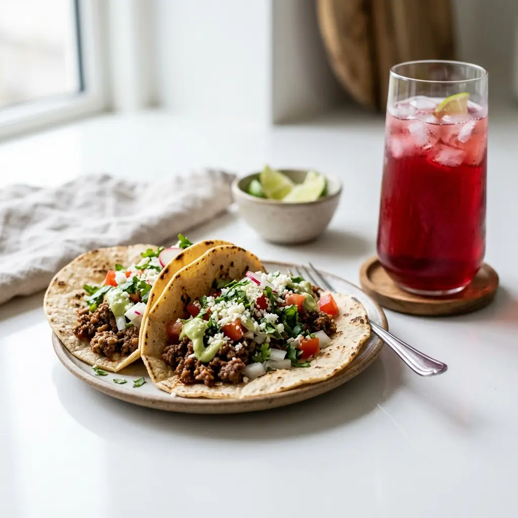 Fotografie hotového jídla: Mexické tacos