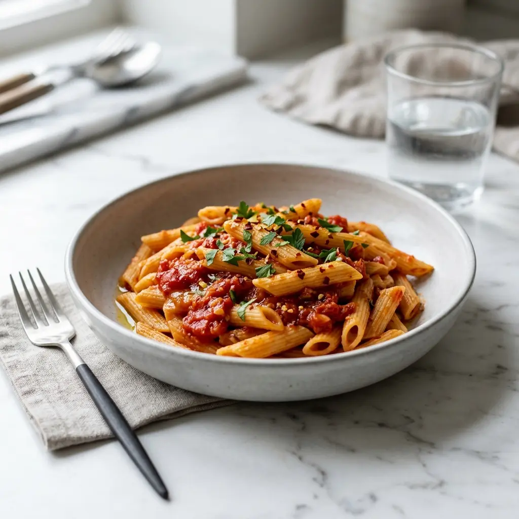 Fotografie hotového jídla: Pasta arrabbiata