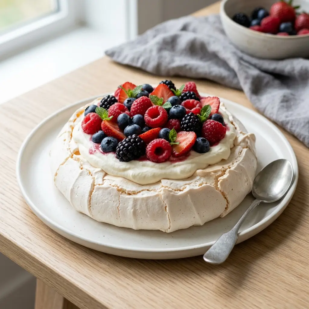 Fotografie hotového jídla: Pavlova