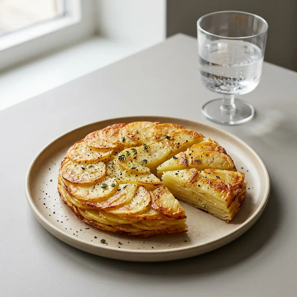 Fotografie hotového jídla: Pommes Anna