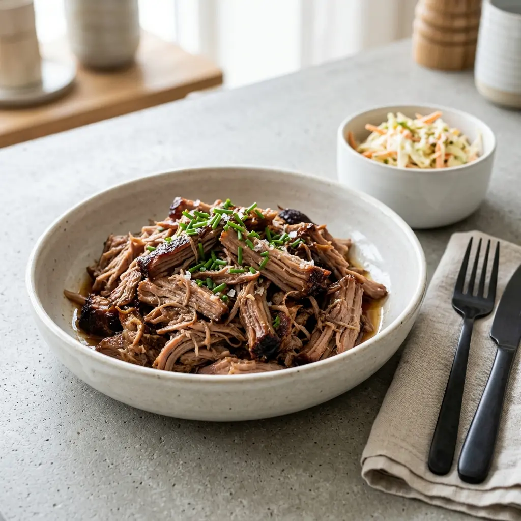 Fotografie hotového jídla: Pulled pork v troubě