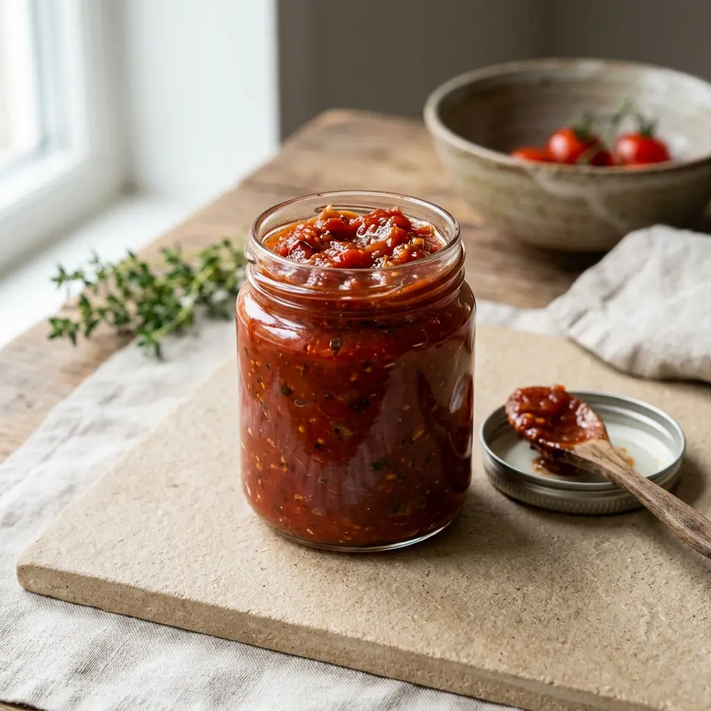Fotografie hotové omáčky, dipu nebo přílohy: Rajčatové chutney