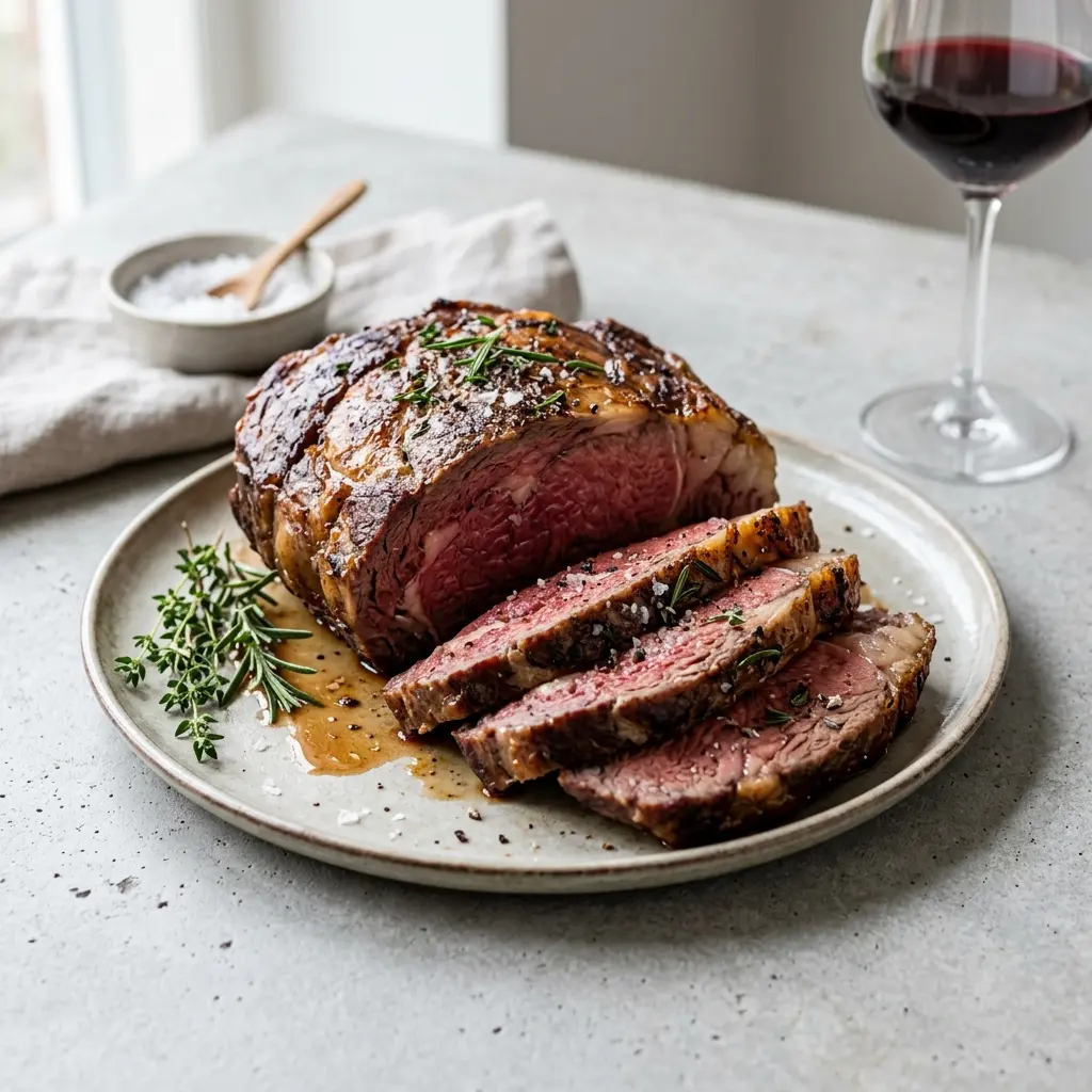 Fotografie hotového jídla: Ribeye pečený vcelku