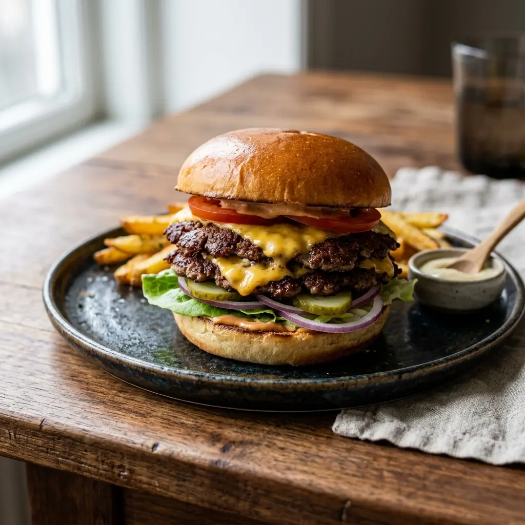 Fotografie hotového jídla: Smash burger