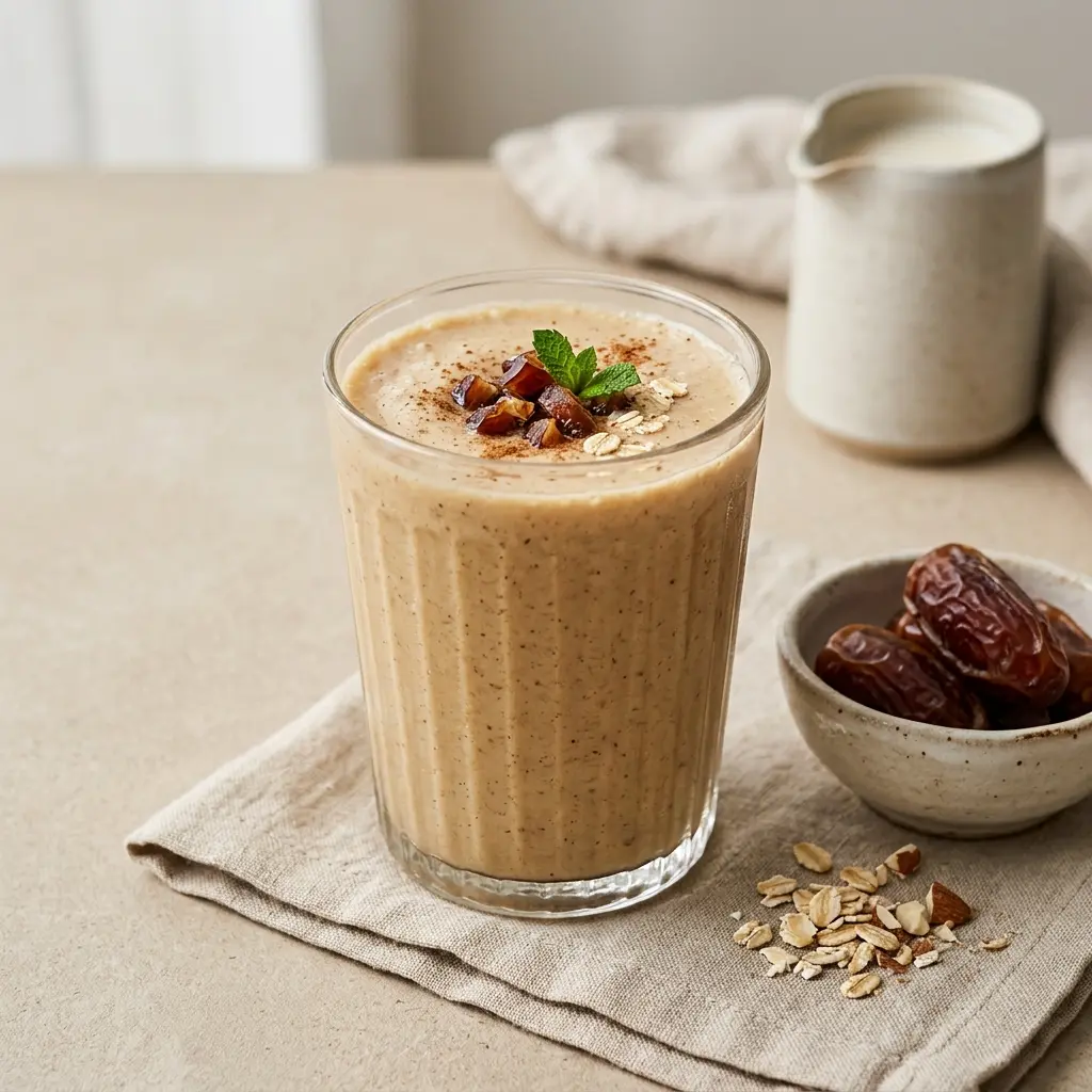 Fotografie hotového nápoje: Smoothie s datlemi