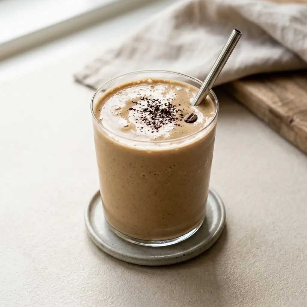 Fotografie hotového nápoje: Smoothie s kávou
