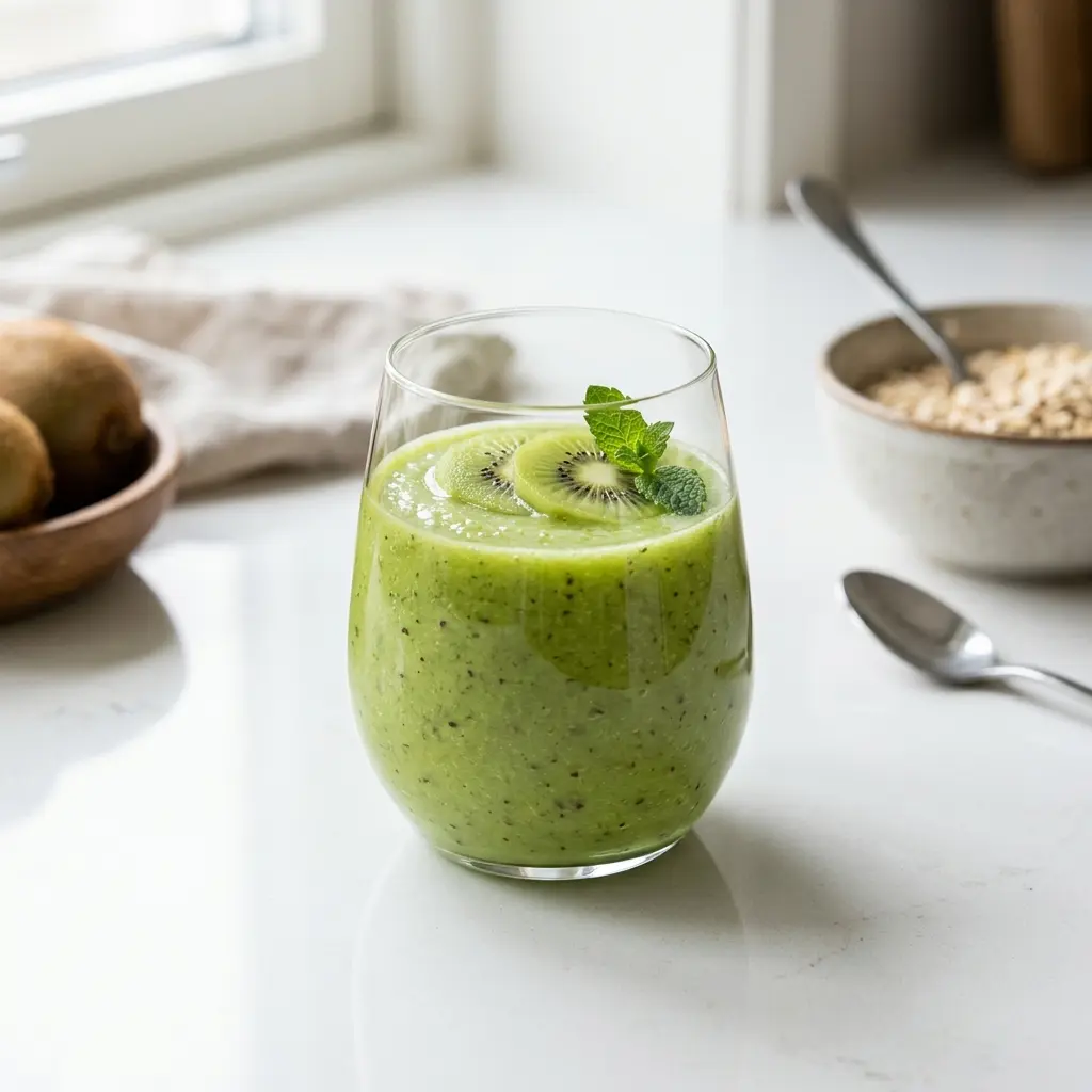 Fotografie hotového nápoje: Smoothie s kiwi
