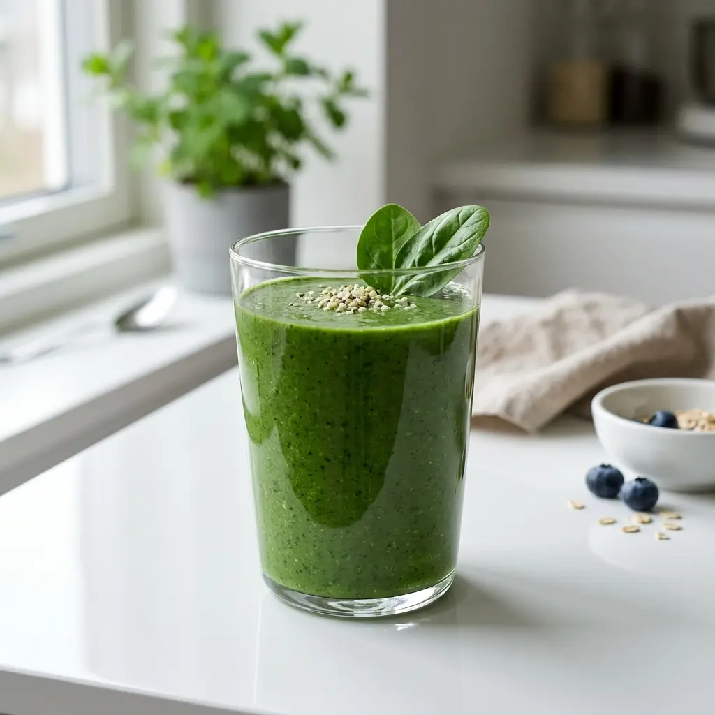 Fotografie hotového nápoje: Smoothie se špenátem