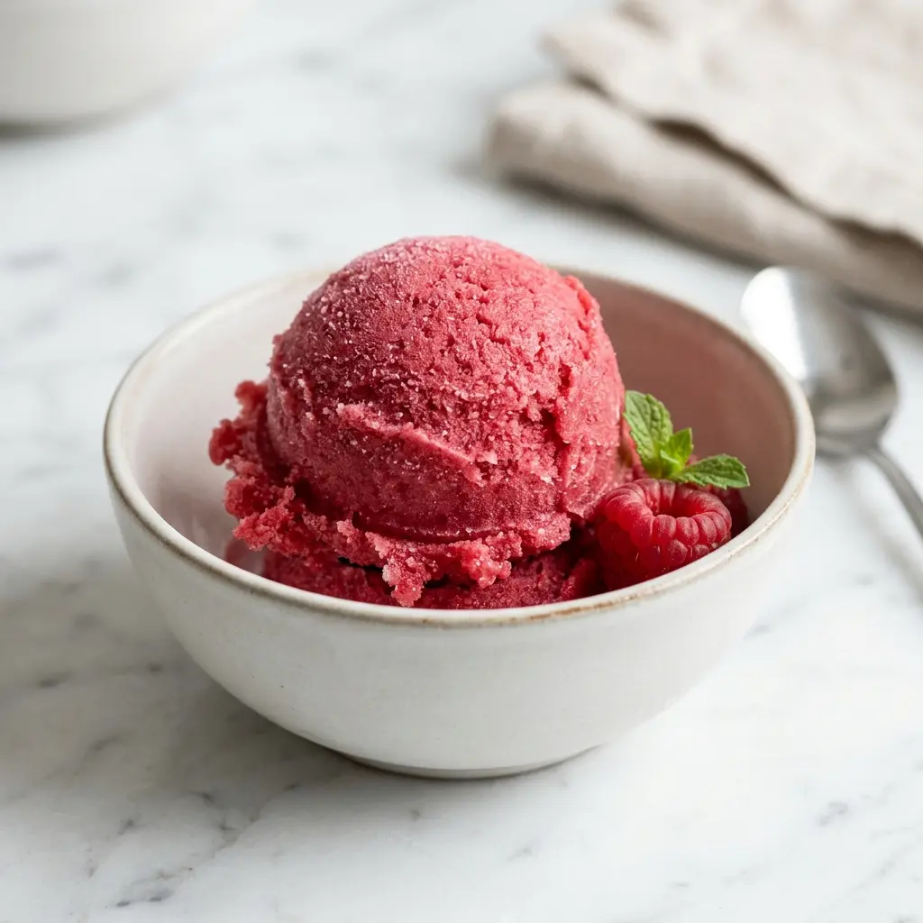 Fotografie hotového dezertu: Sorbet
