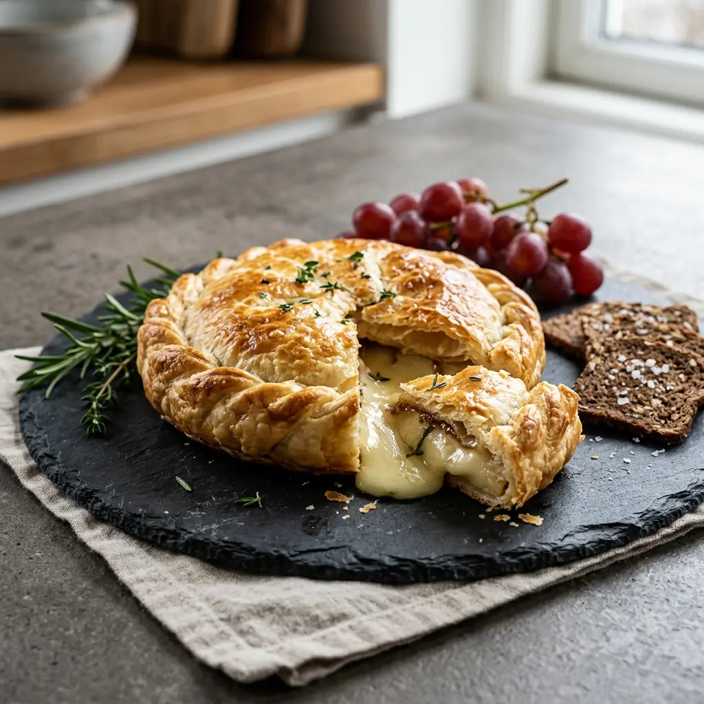 Fotografie hotového receptu Brie v listovém těstě z horkovzdušné fritézy z horkovzdušné fritézy
