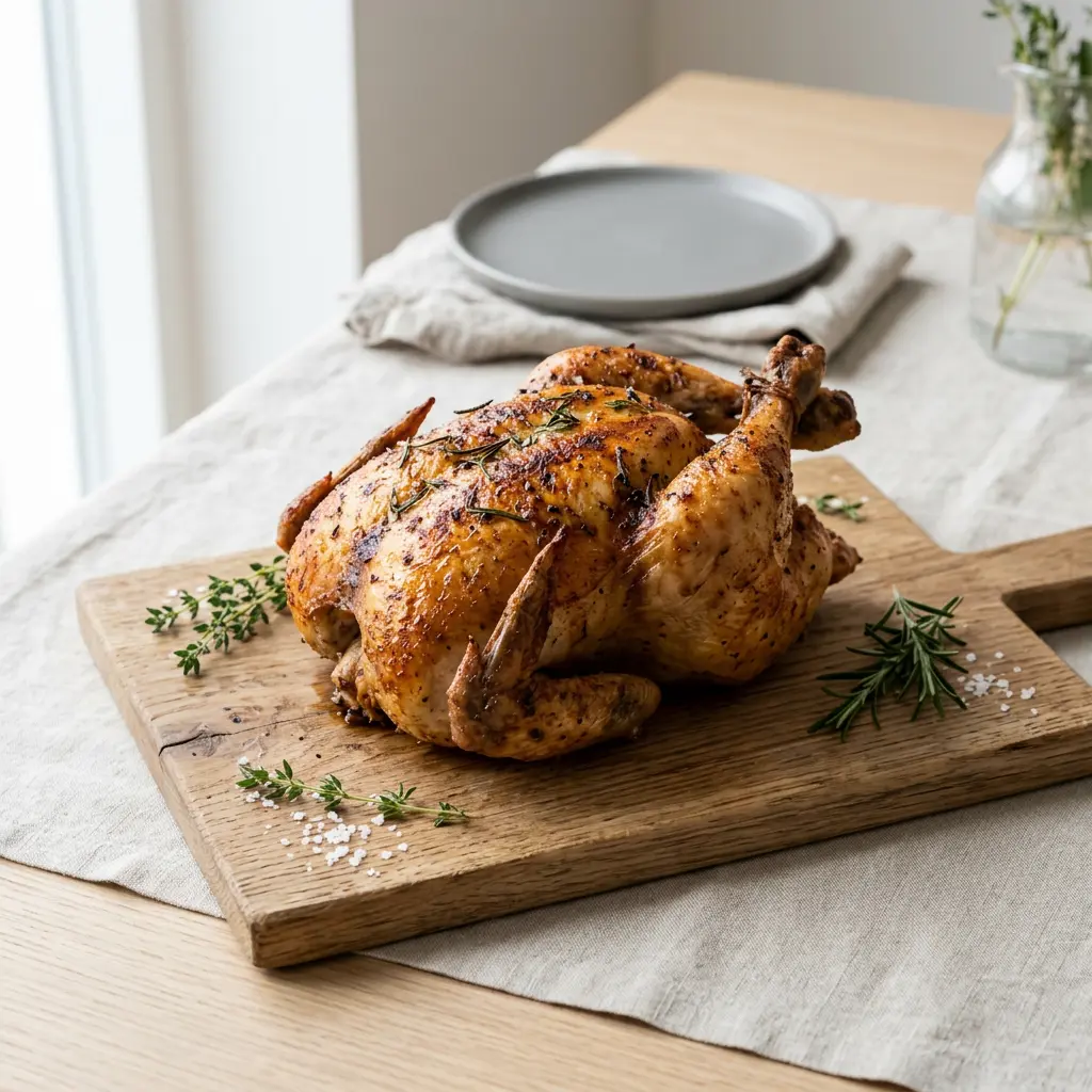 Fotografie hotového receptu Celé kuře z horkovzdušné fritézy z horkovzdušné fritézy