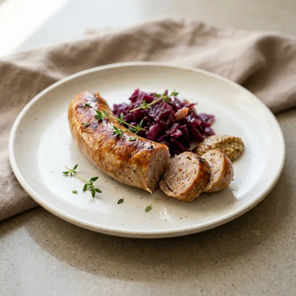 Fotografie hotového receptu Dánská vánoční klobása medister z horkovzdušné fritézy z horkovzdušné fritézy