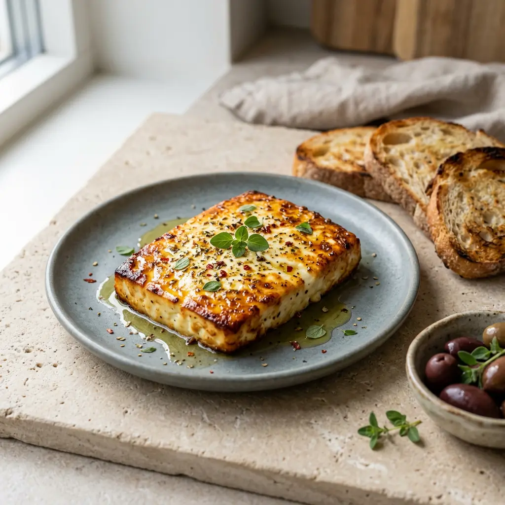 Fotografie hotového receptu Feta z horkovzdušné fritézy z horkovzdušné fritézy