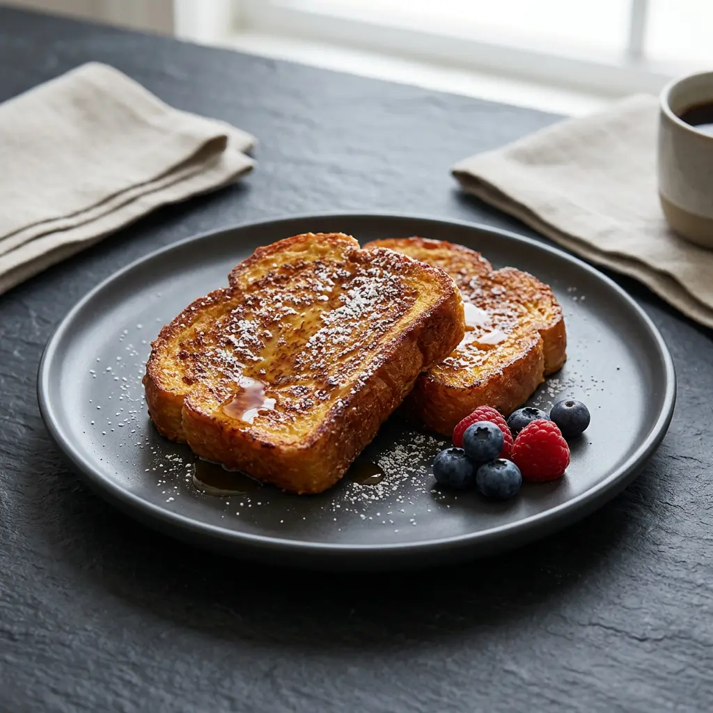 Fotografie hotového receptu Francouzský toast z horkovzdušné fritézy z horkovzdušné fritézy