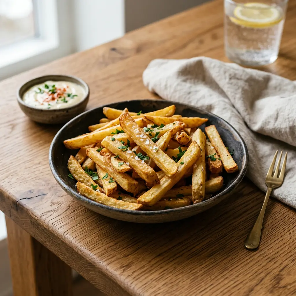 Fotografie hotového receptu Hranolky z horkovzdušné fritézy z horkovzdušné fritézy