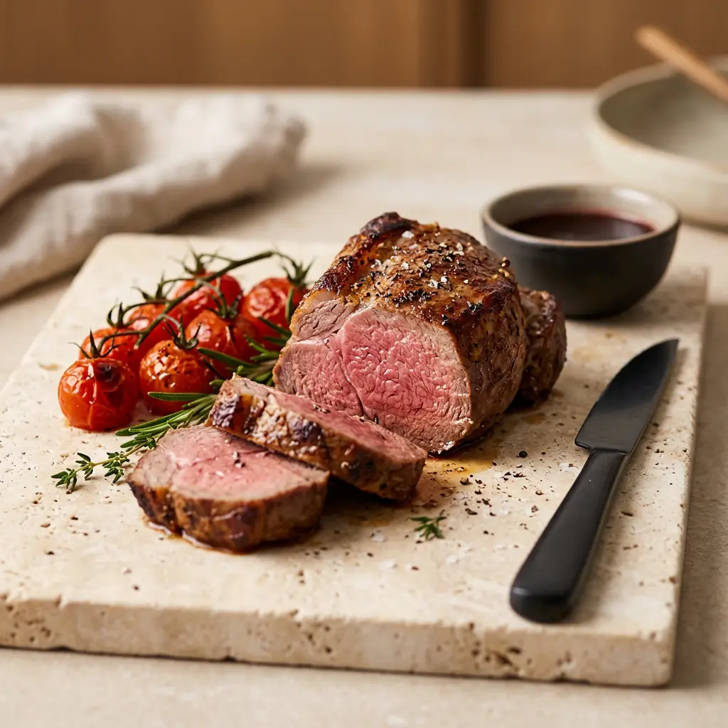 Fotografie hotového receptu Jehněčí filet z horkovzdušné fritézy z horkovzdušné fritézy