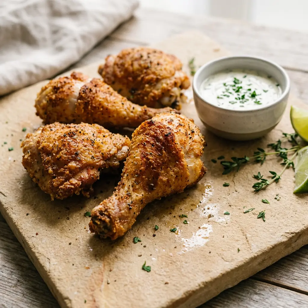 Fotografie hotového receptu Křupavé kuře z horkovzdušné fritézy z horkovzdušné fritézy