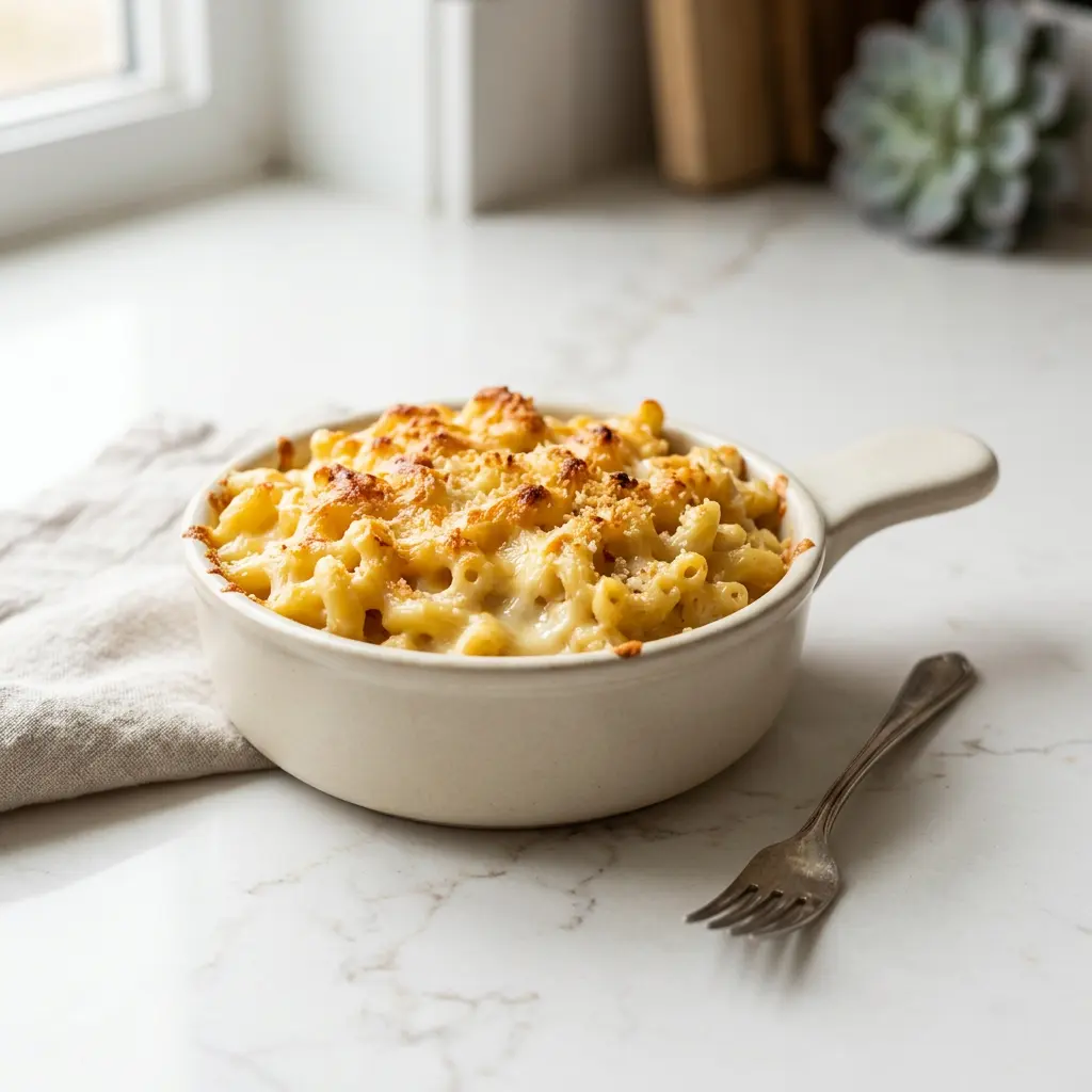 Fotografie hotového receptu Mac and cheese z horkovzdušné fritézy z horkovzdušné fritézy