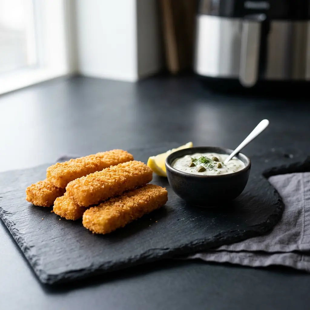 Fotografie hotového receptu Mražené rybí prsty z horkovzdušné fritézy z horkovzdušné fritézy