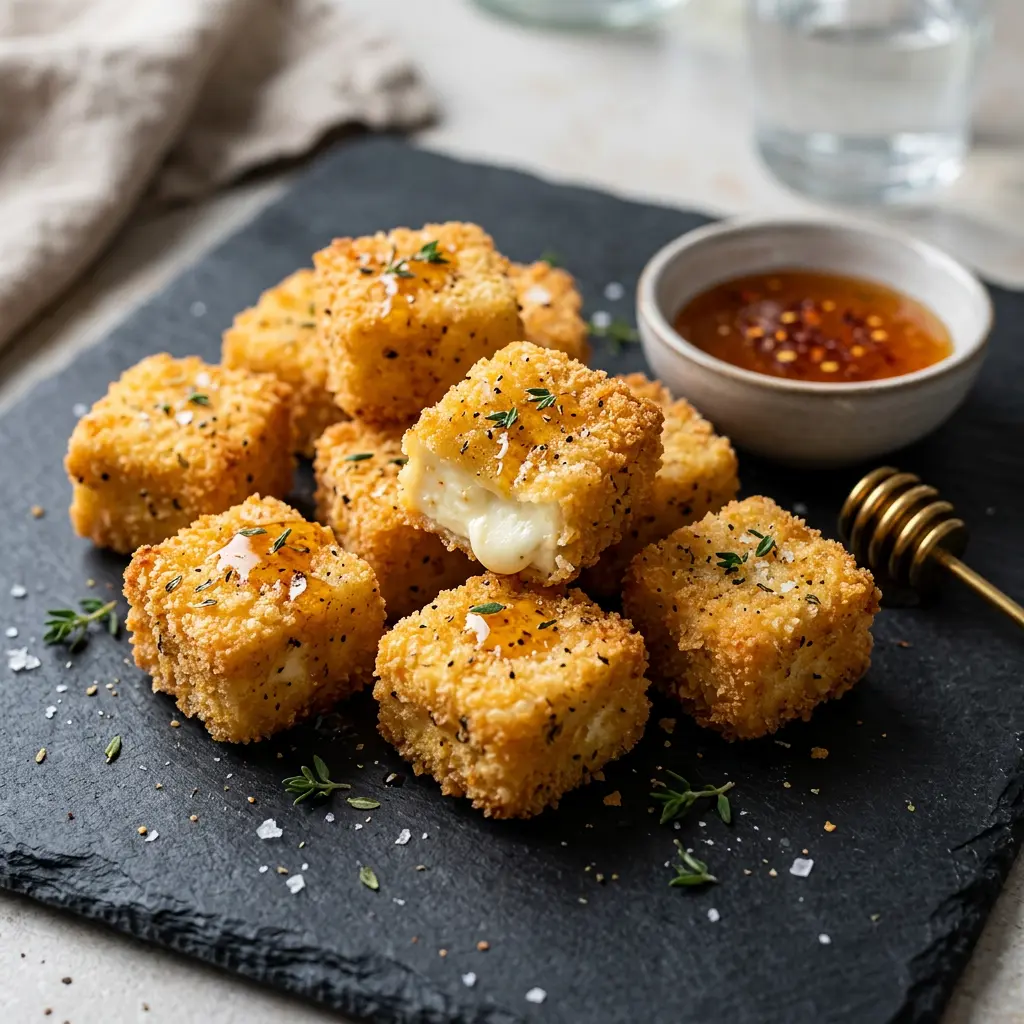 Fotografie hotového receptu Obalovaná feta z horkovzdušné fritézy z horkovzdušné fritézy