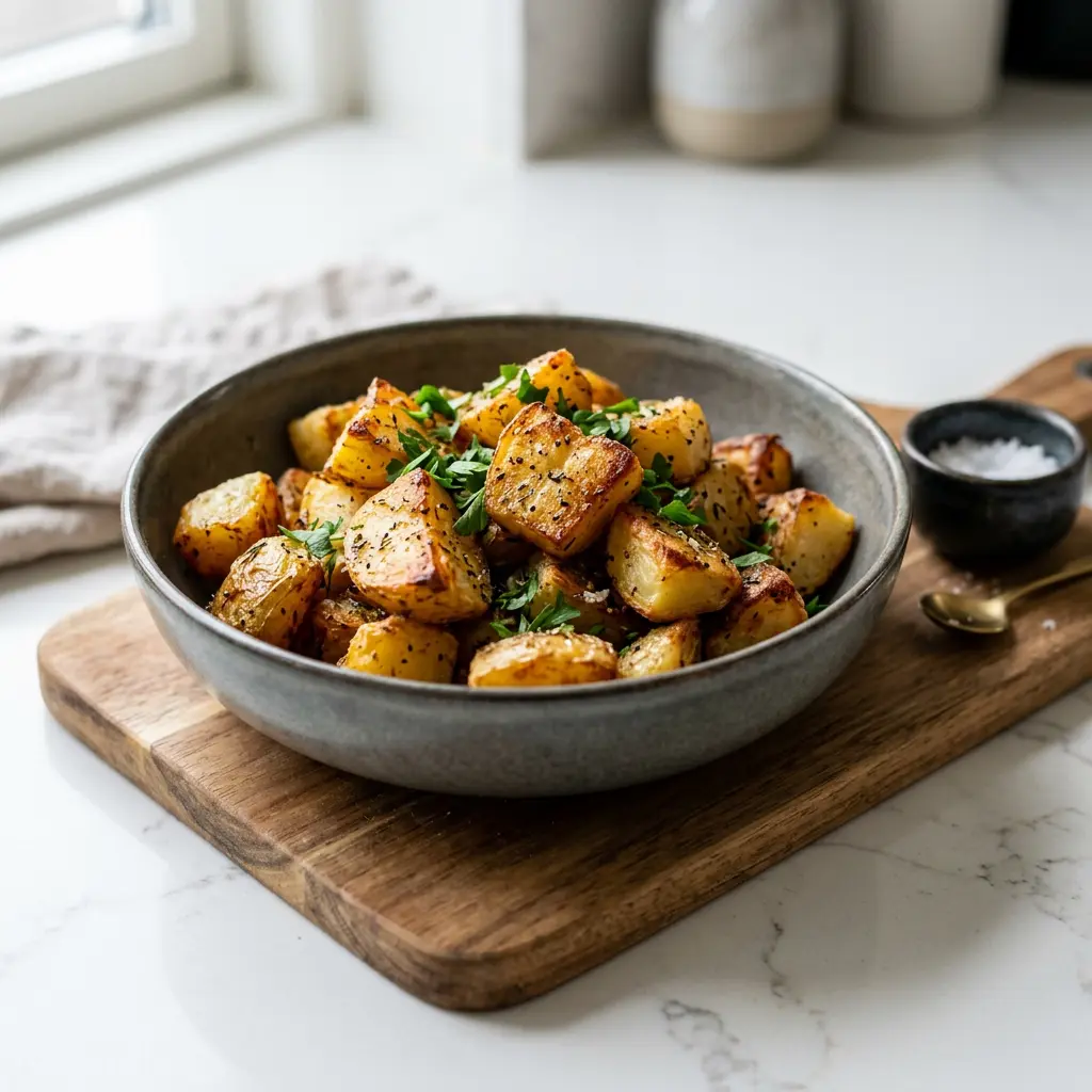 Fotografie hotového receptu Opékané brambory z horkovzdušné fritézy z horkovzdušné fritézy