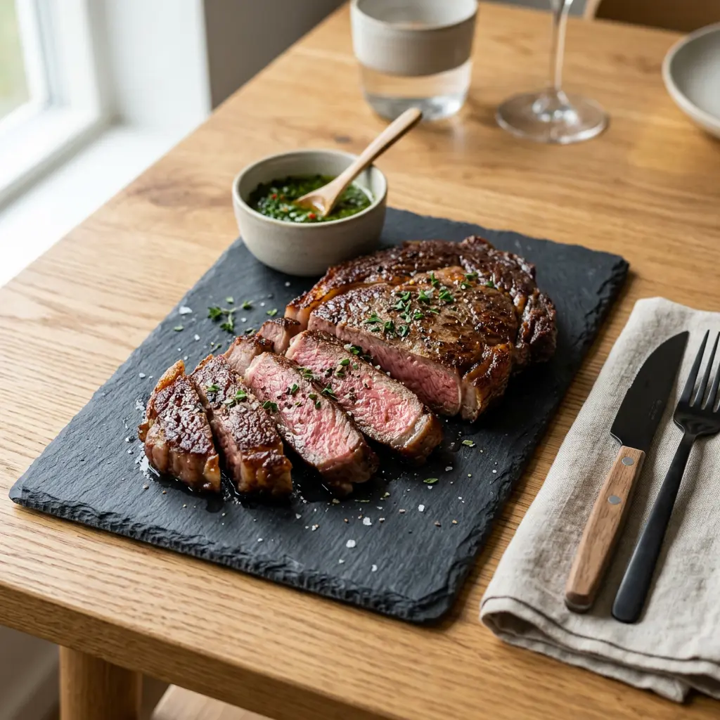 Fotografie hotového receptu Ribeye steak z horkovzdušné fritézy z horkovzdušné fritézy