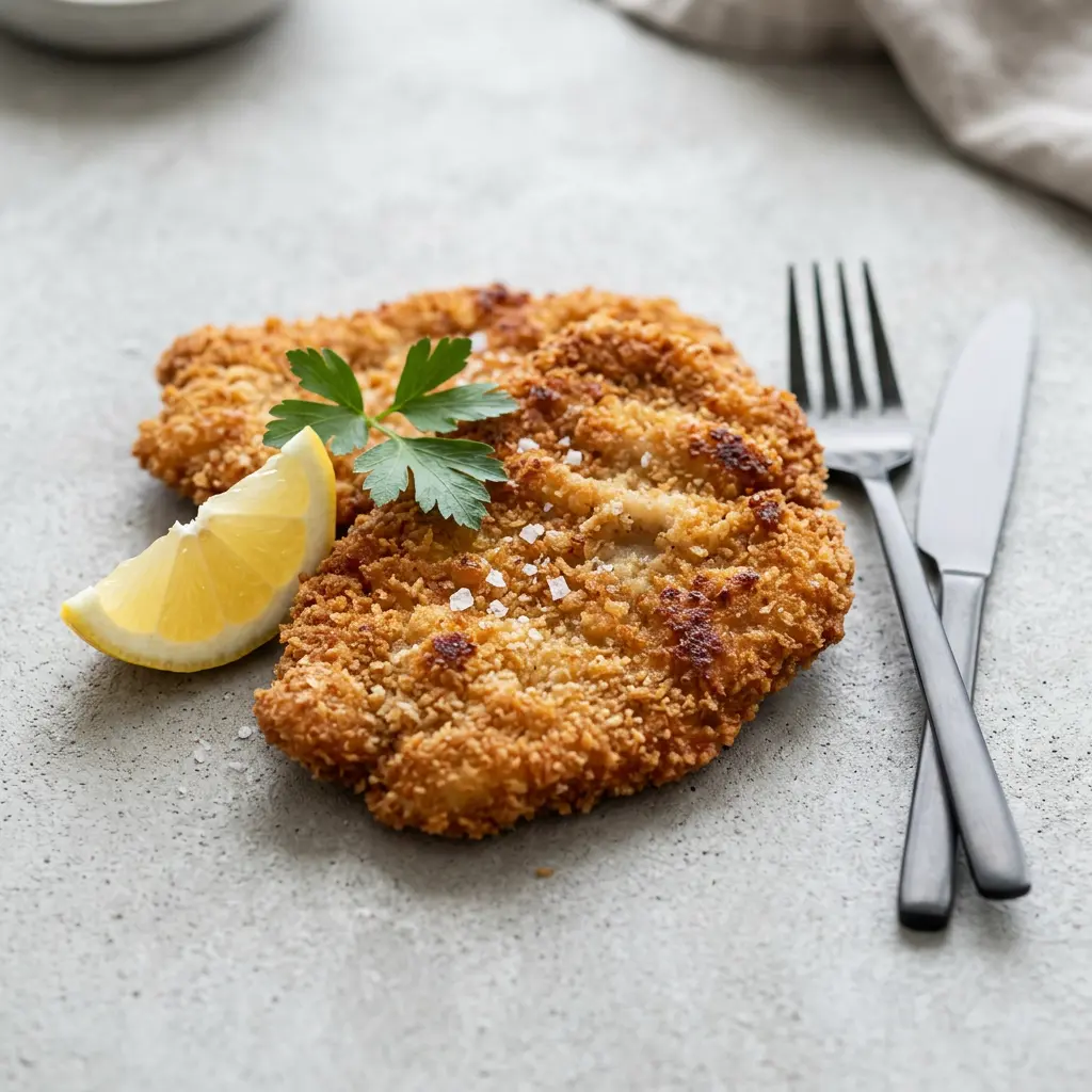Fotografie hotového receptu Řízek z horkovzdušné fritézy z horkovzdušné fritézy