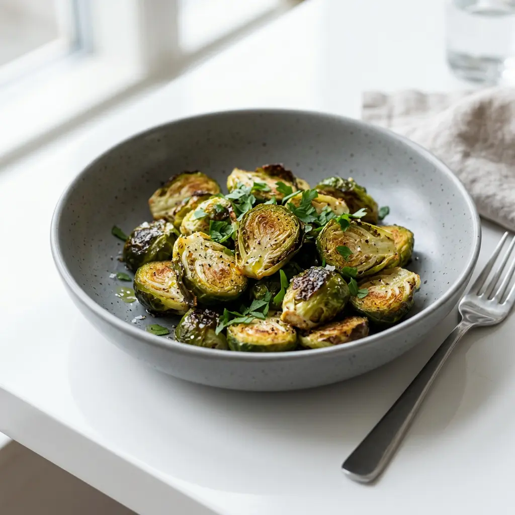 Fotografie hotového receptu Růžičková kapusta z horkovzdušné fritézy z horkovzdušné fritézy
